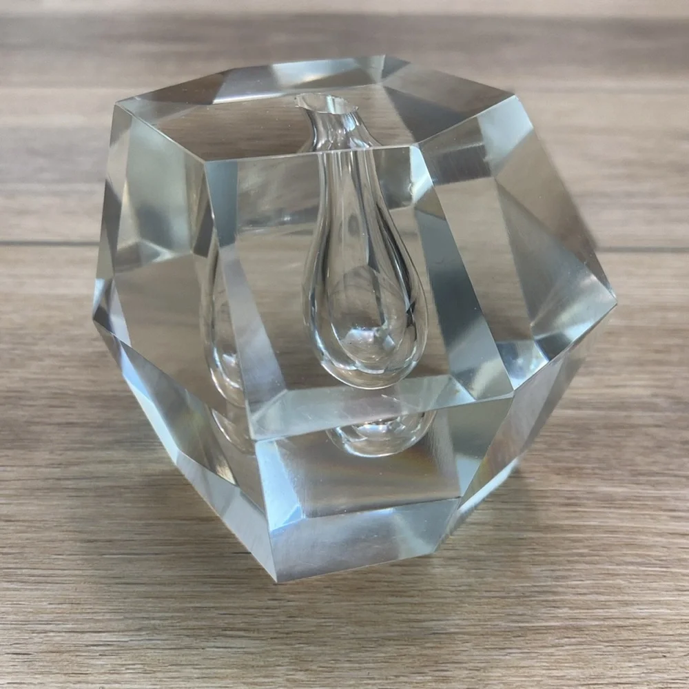 MCM Timo Sarpaneva Ittalia Finland Cristal‎ Block Bud Vase